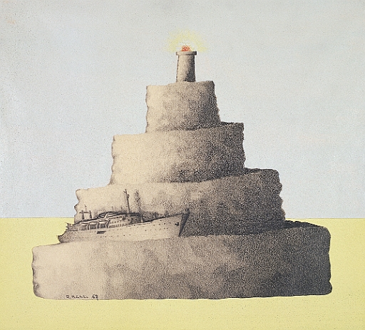 1970 - Insel - Bleistift Gouache a Papaier - 40x46cm.jpg